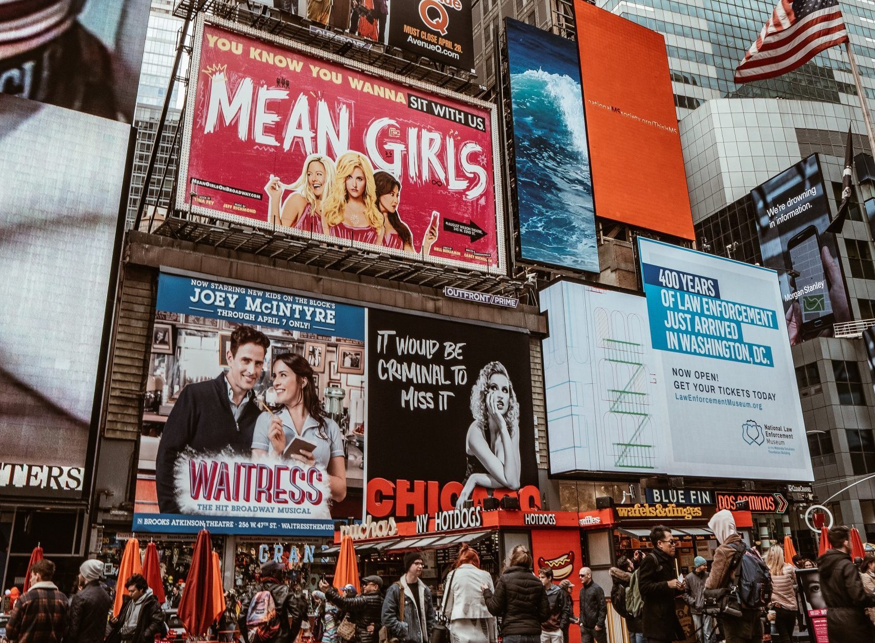 mathias-arlund-BLfL1ulJHnQ-unsplash Mean Girls billboard in New York's Time Square.