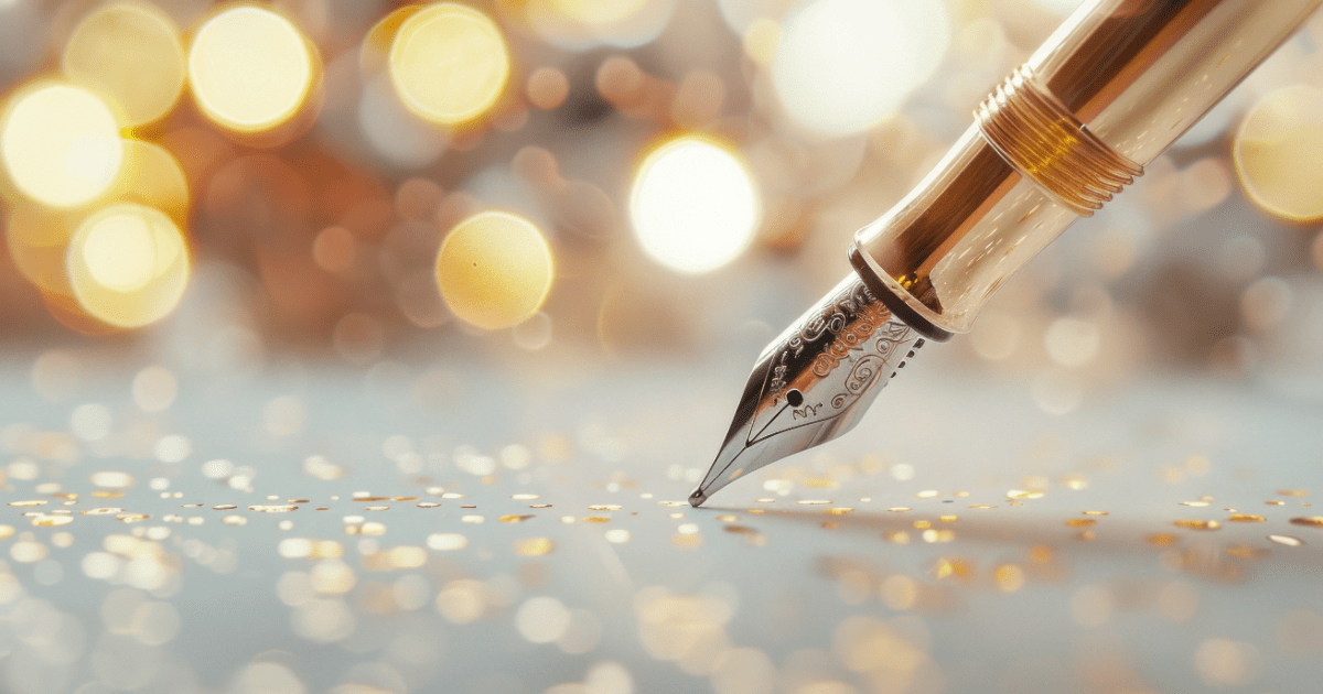 a pen writing meaning life stories