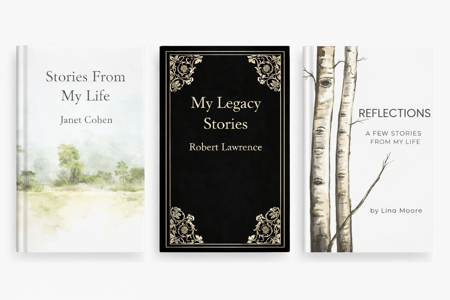 book covers for life story and memoir books