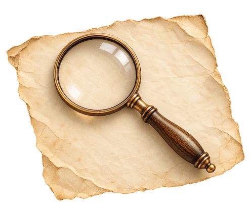 magnifying glass to indicate the need for support to take a more objective look at one's life story