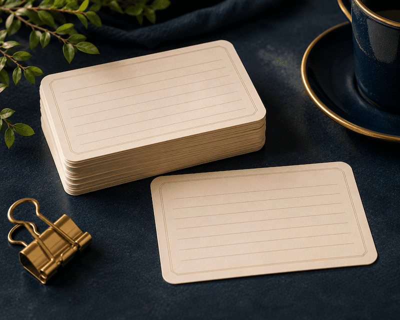 cards to indicate prompts with questions to write your life story